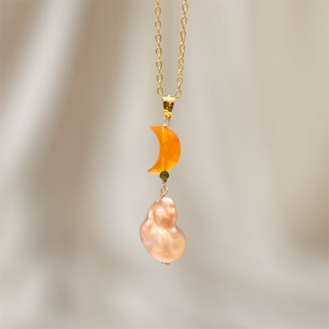 Lumière baroque pearl/carnelian