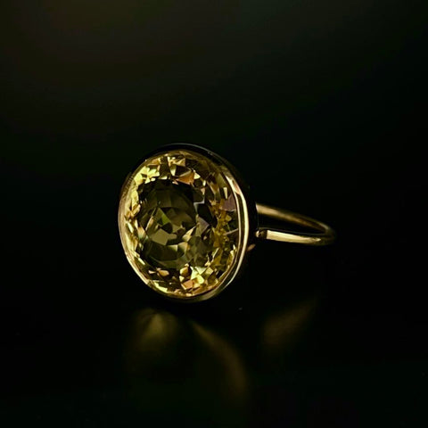 【Lumière ring】 lemon quartz #13